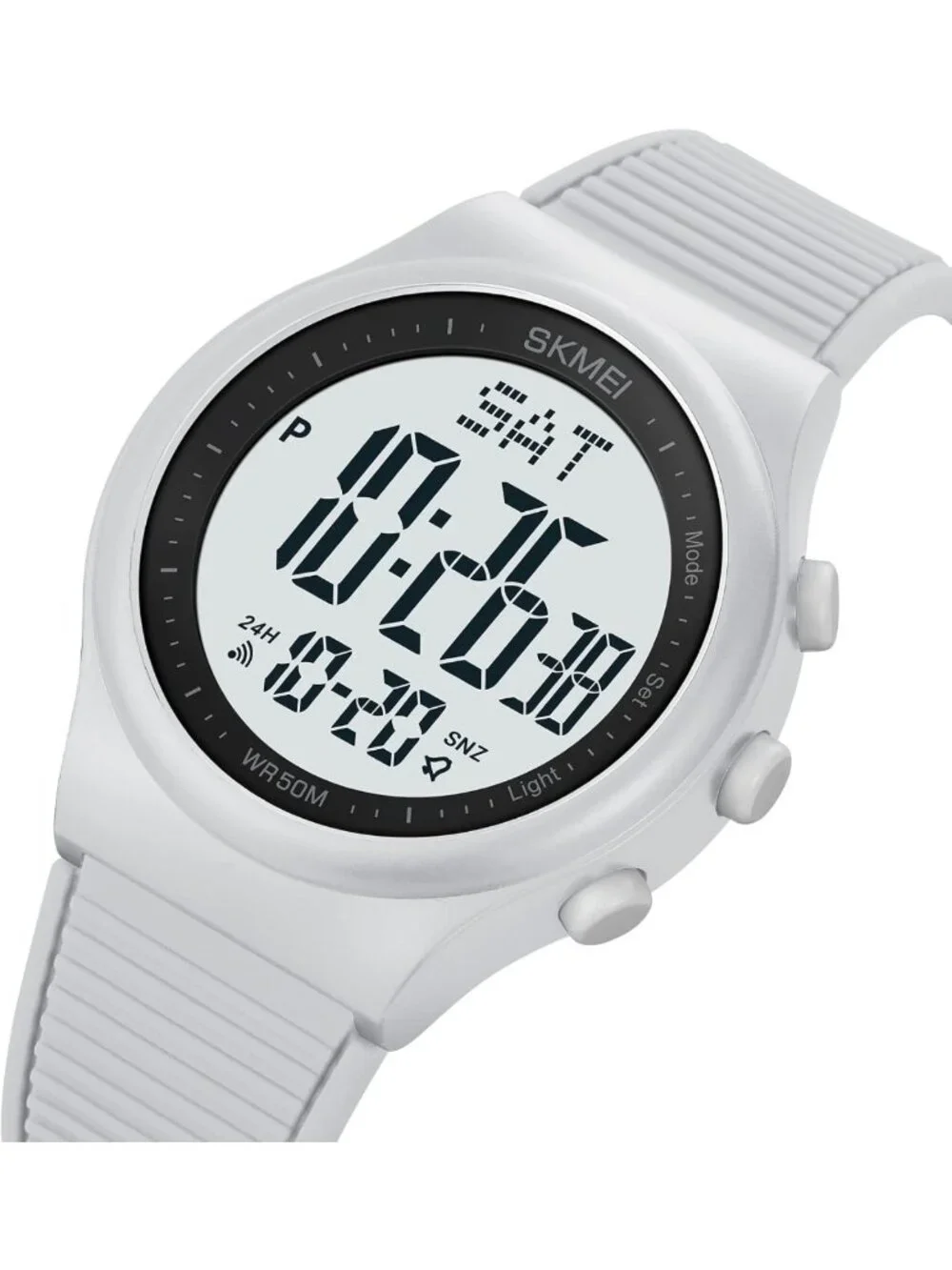 Waterproof Digital Sports Watch for Women & Men - Black Wristwatch with